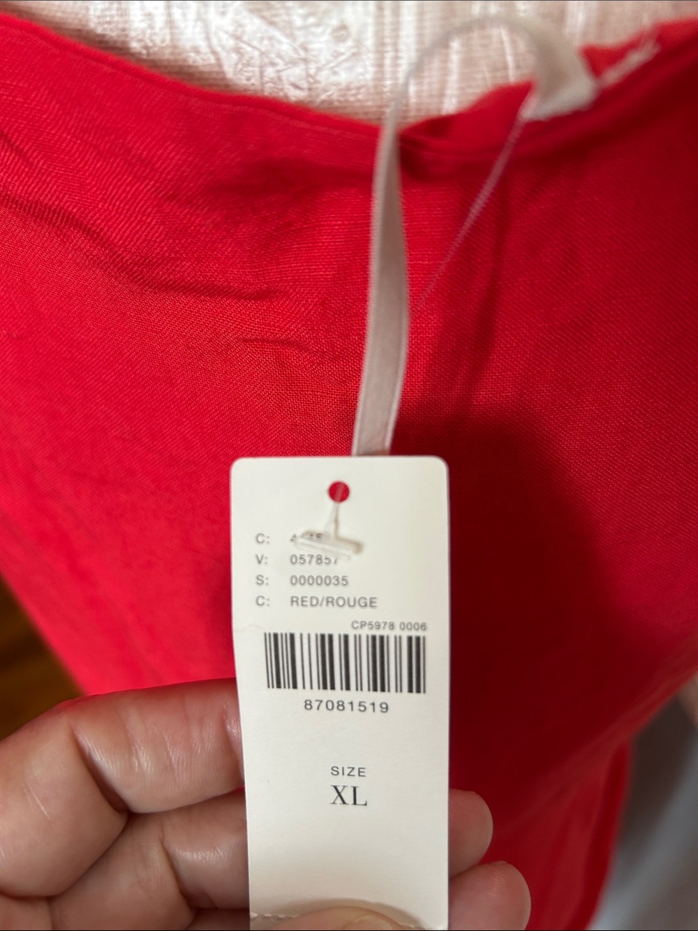 Anthropologie Red Cowl-Neck Midi Dress size extra large NWT - Picture 3 of 4